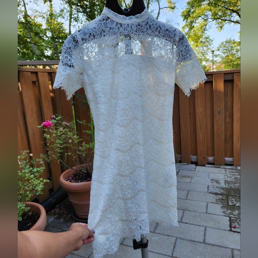 White lace dress